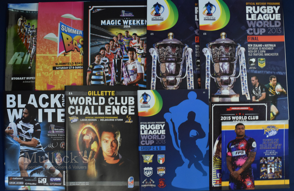 Collection of Rugby League Big Match Programmes from 2000s (9) to incl 2x 2013 Rugby League World