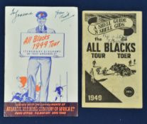 1949 All Blacks to South Africa Rugby Tour Booklets (2): Small pen-pic & fixture booklets for a tour