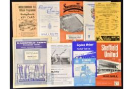 Football League Cup match programmes to include 1961/62 Middlesbrough v Crewe Alexandra, Mansfield
