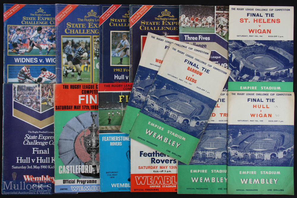 Collection of Rugby League Challenge Cup Final Programmes from 1957-1984 (14) - 1957 - 1961; 1967,