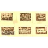 Mounted Rugby Team Photographs 1892 etc (6): Lovely group of six of the well-known, numbered and
