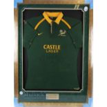 2003 Magnificent Signed & Framed Victor Matfield Matchworn South African Jersey: Donated by the