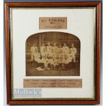 Rare 'All England XV' 1879 Photograph with hand written title and names below dated 24th March 1879