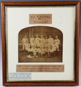 Rare 'All England XV' 1879 Photograph with hand written title and names below dated 24th March 1879