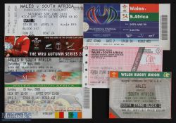 Wales v South Africa Rugby Tickets 1994-2010 (6): (All these tickets & more were also available in