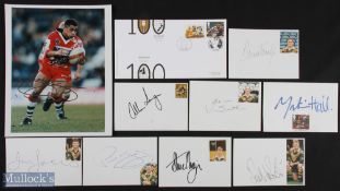 Collection of International Rugby League Autographs, FDC and Photograph (10) 8x mostly Australia