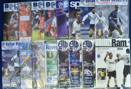 Collection of Bolton Wanderers match programmes in the Football League Cup (also Milk Cup,