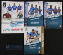 Italy Home Rugby Test Programmes (4): Glossy near-mint issues from the Autumn games of 2017 v