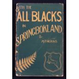 1928 Rugby Book, M Nicholls' 'With the All Blacks in Springbokland': Sought-after soft-back volume