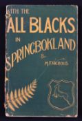 1928 Rugby Book, M Nicholls' 'With the All Blacks in Springbokland': Sought-after soft-back volume
