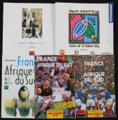1992 and 1996 France v South Africa Rugby Programmes etc (5): Both tests from 1992 (plus