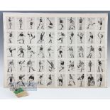 Unique Set of 1950s Master Vending Machine 'Cardmaster Football Tips' Cards and Uncut Sheet -