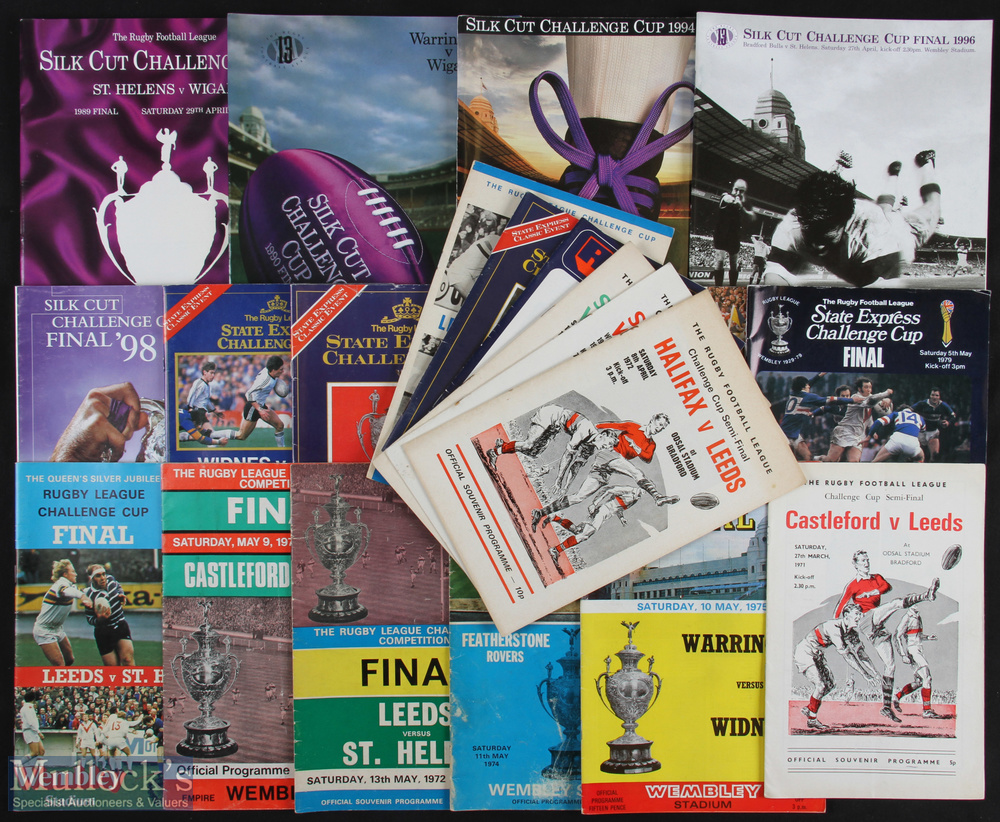 Collection of Rugby League Challenge Cup Finals and Semi Final Programmes from 1970 onwards (22)