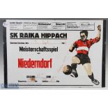 1984 Austrian Football match Poster Meisterschaftsspiel Gegen Niederndof under a clip frames, the