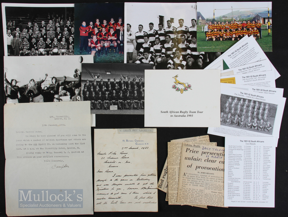 A Rugby Miscellany (Qty): Something from everywhere: vintage letters, to ex-England's Hamilton - Image 2 of 2
