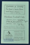 1928/29 Horsham v Vernon Athletic league match programme; written notes to cover o/wise fair/good