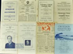 Selection of non-league match programmes to include 1949/50 Southall v Yiewsley (Hospital Cup
