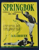 1891-1958 Springbok Annals Rugby Book: Dr Danie Craven's large official, detailed & well-illustrated