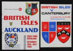 1966 British & Irish Lions Rugby Programmes in NZ (2): Issues v Canterbury and Auckland. Large,