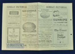 1927 England Rugby Trial Programme: Lovely New Year's Day 1927 old Twickenham newspaper-style issue,