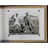 Football scrapbook overall size 16" x 12" generally early 1960s containing b&w photos of matches +