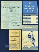 1956 Uganda Tour to UK Football Programmes incl' Leeds & District FA, Reading, Peterborough Utd,