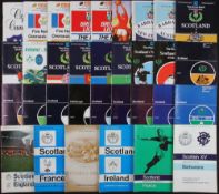 1970-89 Scotland etc Mostly Home Rugby Programmes (33): With some duplication, many Scots' homes and