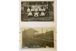1904/1905 Fulham team postcard photograph, players named, with a separate postcard of Fulham