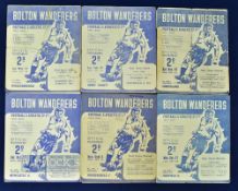 1948/49 Bolton Wanderers home match programmes to include Sheffield Utd, Huddersfield Town,