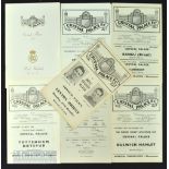 Collection of Crystal Palace home friendly match football programmes to include 1955/56 Leyton