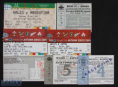 Wales v Less Frequent Opponents Rugby Tickets (7): (All these tickets & more were also available