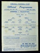 1943 King George's Fund for Sailors Arsenal v Blackpool match programme at Chelsea 15 May 1943;