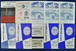 Selection of Cardiff City 1950s Football Programmes features 51 Wales v England at Cardiff, 53/54