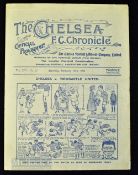 1920/21 Chelsea v West Bromwich Albion Div. 1 match programme 12 February 1921; folds (kept flat),