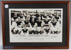3 x football framed pictures to include a photograph of Aston Villa team 1949-50 (a modern reprint