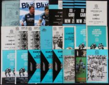 1947-2016 Cardiff Rugby Programmes etc (37): To include v the All Blacks 1953, 1963, 1972(2), 1978(