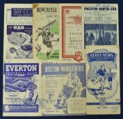 Bolton Wanderers programme selection to include 1947/48 away at Manchester City; 1948/49 home v