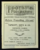 1931/32 Liverpool v West Bromwich Albion Div. 1 match programme Wednesday 2 March 1932; ex bv but in