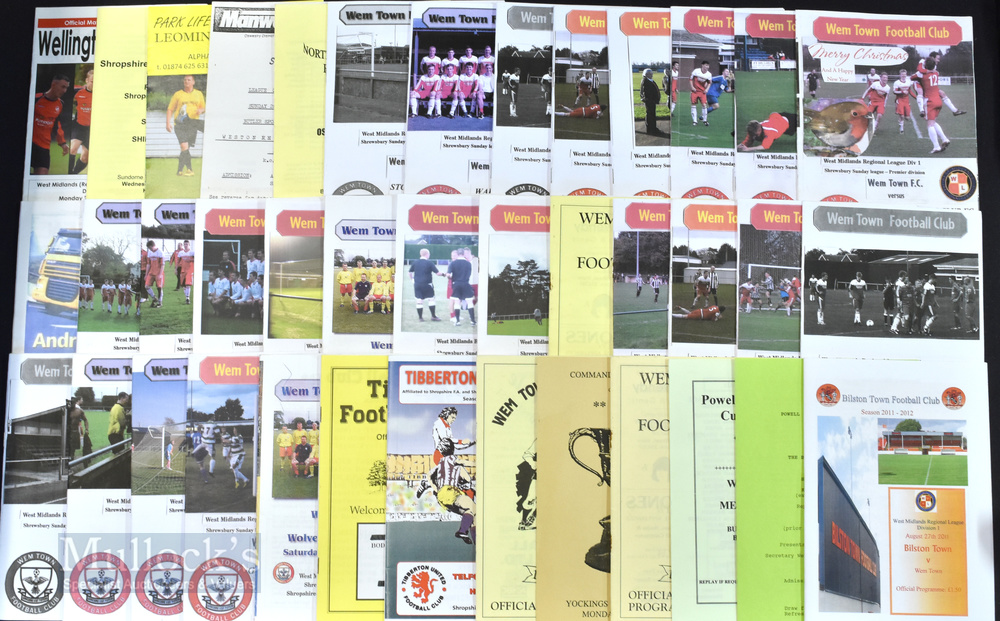 Collection of Wem FC (Shropshire) mainly home match programmes but other away programmes are - Image 2 of 3