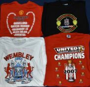 1991-2007 Manchester United Football T Shirts, to include 1991 Wembley XL, 2007 Premier League