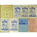 Selection of Millwall home match programmes 1947/48 Preston NE (FAC), 1948/49 Port Vale, 1950/51