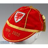 2019/20 Wales International Rugby Cap - with embroidered Welsh Dragon Shield to the front panel