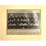 1967 Photo from original print of South African squad v France: Framed mounted and glazed, c11" x