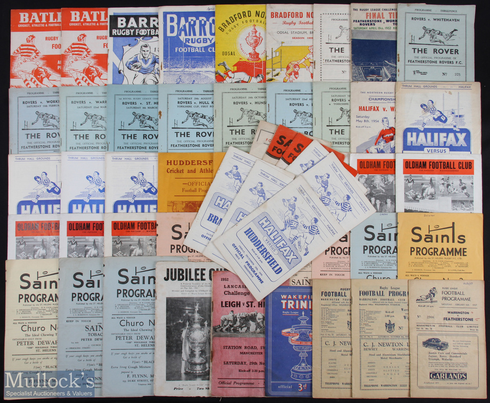 Collection of Rugby League Club and Cup programmes from the 1950s (50#) - 2x Batley 58 and 59; 2x