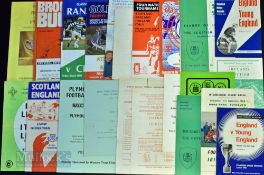 Football programmes: Representative match programmes x 21 including 1954, 1957 & 1959 League of