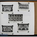 Football scrapbook overall size 18 ½" x 14" with 1950s/1960s photos of players to include Joe Mercer
