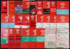 1947-2002 Wales Mostly Homes Rugby Programmes (26+): From seven decades, with the first a Swansea