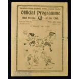 1932/33 Tottenham Hotspur v Fulham Div 2 match programme 22 April 1933; edge tear, pencil score,