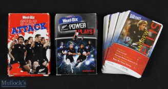 2000s Weetabix (NZ) Rugby Game Cards (c100): Two boxes - Stat Attack and Power Plays - of 'Top