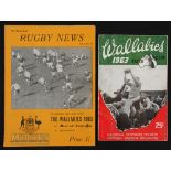 Rare 1963 Australian Wallabies Rugby Programmes (2): v S Universities (SA), hard-to-find issue